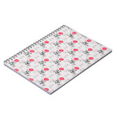 Rote Rose Blume Stalk-Muster Notizblock (Linke Seite)