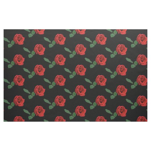Rote Rose Blume Stoff (Fat Quarter (45,7 x 55,9 cm))