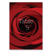 Rote Rose Blume Tischnummer (Vorderseite)
