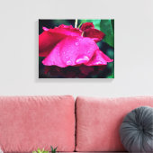 Rote Rose Blume und Seile Leinwanddruck (Insitu (Wohnzimmer))