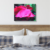 Rote Rose Blume und Seile Leinwanddruck (Insitu (Schlafzimmer))