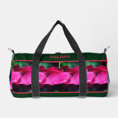 Rote Rose Blume und Seile Personalisiert Duffle Bag (Vorderseite)