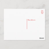 Rote Rose Blume Vielen Dank Postkarte (Rückseite)