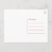 Rote Rose Blume Vielen Dank Postkarte (Rückseite)