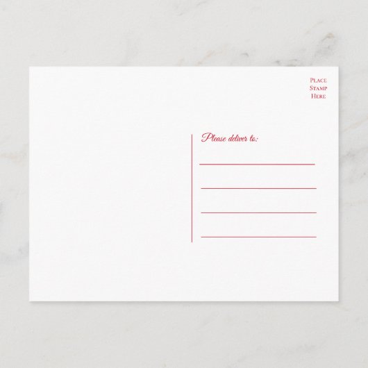 Rote Rose Blume Vielen Dank Postkarte (Rückseite)