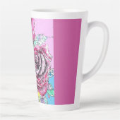 Rote Rose Blume Wasserfarben Frauen Name Milchtasse (Rechts)