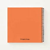 Rote Rose Blumen anpassbarer Name Catherine boho Notizblock (Rückseite)