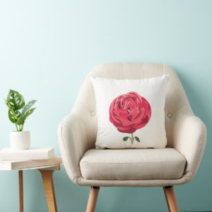 Rote Rose Blumen Floral Kissen