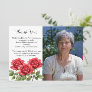Rote Rose Blumen Trauer Tod Danke  Einladung