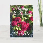 Rote Rose Blumengarten Blumengarten Rose Geburtsta Karte (Vorderseite)