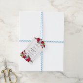 Rote Rose Blumenhochzeit Geschenkanhänger (Mit Garn)