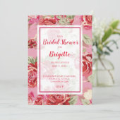 Rote Rose Blumenklassik Brautparty annou Ankündigung (Stehend Vorderseite)