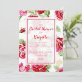 Rote Rose Blumenklassik Brautparty annou Ankündigung (Stehend Vorderseite)