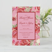 Rote Rose Blumenklassik Brautparty annou Ankündigung (Stehend Vorderseite)
