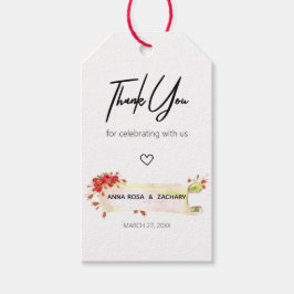 *~* Rote Rose Blumenkohl Blume Vielen Dank für Ihr Geschenkanhänger