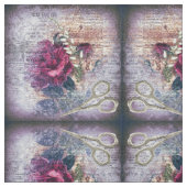 Rote Rose Blumenschere Muster Stoff (Muster)