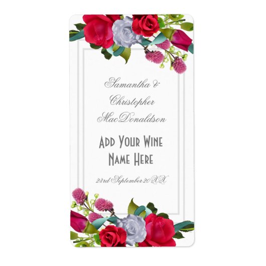 Rote Rose Blumenstrauß Hochzeitswein (Vorne)