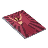 Rote Rose Bly Dancer Notizblock (Rechte Seite)