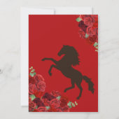 Rote Rose Bootet Western Charro Vestidos Quinceañe Einladung (Rückseite)