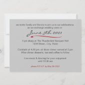 Rote Rose Bouquet Ein perfektes Wochenende in Luga Einladung (Rückseite)