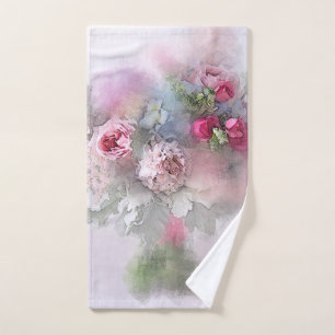 Rote Rose Bouquet Flora und Fauna Badhandtuch Set