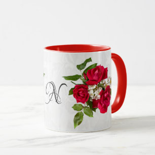 Rote Rose Bouquet Floral Fotografie Tasse