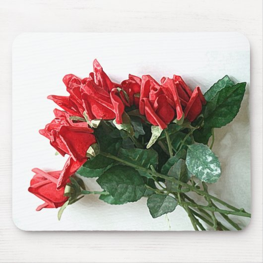 Rote Rose Bouquet Mousepad (Vorne)