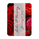 Rote Rose Bouquet Personal Wedding Magnet (Vertikal)