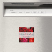 Rote Rose Bouquet Personal Wedding Magnet (In Situ (Geschirrspüler))