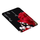 rote Rose Bouquet Personal Wedding Magnet (Rechte Seite)