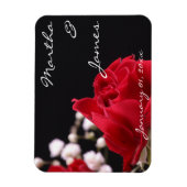 rote Rose Bouquet Personal Wedding Magnet (Vertikal)