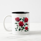 Rote Rose Bouquet Tasse (Links)