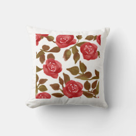 Rote Rose Bouquet Throw Kissen