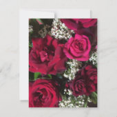Rote Rose Bouquet UAWG Repcard RSVP Karte (Rückseite)