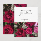 Rote Rose Bouquet UAWG Repcard RSVP Karte (Vorne/Hinten)