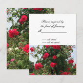 Rote Rose Bouquet UAWG Repcard RSVP Karte (Vorne/Hinten)