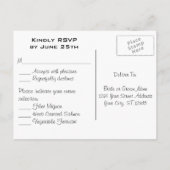 Rote Rose Bouquet Wedding RSVP Einladungspostkarte (Rückseite)
