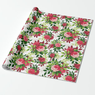 Rote Rose Bouquet Wrapping Paper Geschenkpapier
