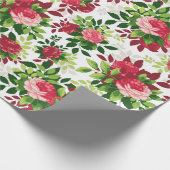 Rote Rose Bouquet Wrapping Paper Geschenkpapier (Ecke)