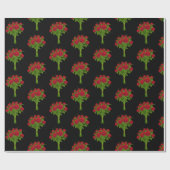 Rote Rose Bouquet Wrapping Paper Geschenkpapier (Flach)