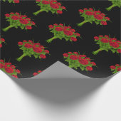 Rote Rose Bouquet Wrapping Paper Geschenkpapier (Ecke)