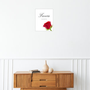 Rote Rose Brautparty Favoriten Poster
