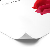 Rote Rose Brautparty Favoriten Poster (Ecke)