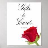 Rote Rose Brautparty Geschenke und Karten Poster (Vorne)
