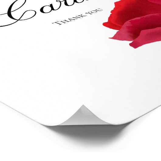 Rote Rose Brautparty Geschenke und Karten Poster (Ecke)