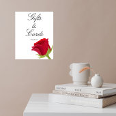 Rote Rose Brautparty Geschenke und Karten Poster