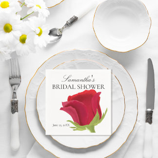 Rote Rose Brautparty Napkins Serviette