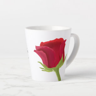 Rote Rose Bridesmaid Name Latte Tasse