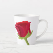 Rote Rose Bridesmaid Name Latte Tasse (Rechts)