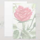 Rote Rose Briefpapier (Vorne/Hinten)